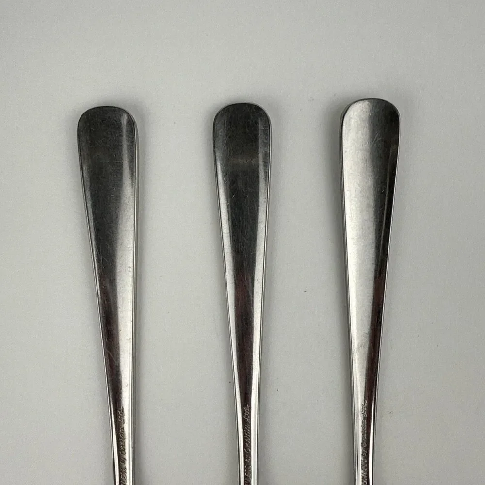 3 Vintage Oneida Ltd Oceanic Forks Set Stainless MCM Retro Lot
